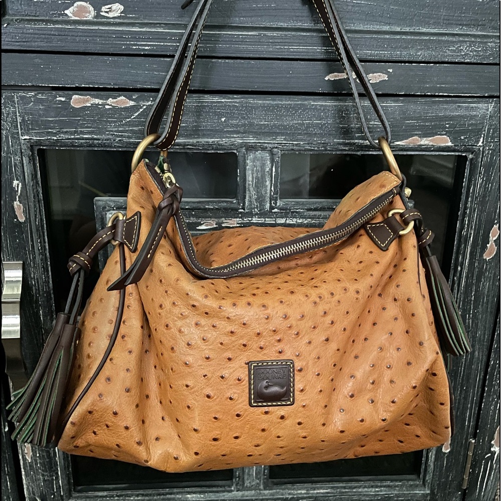 Dooney & Bourke Ostrich skin brown purse